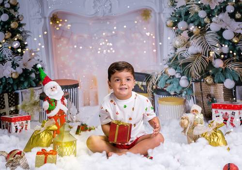 Infantil de Ensaio de Natal do João e Gigi