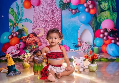 Infantil de Ensaio temático Moana da Alice