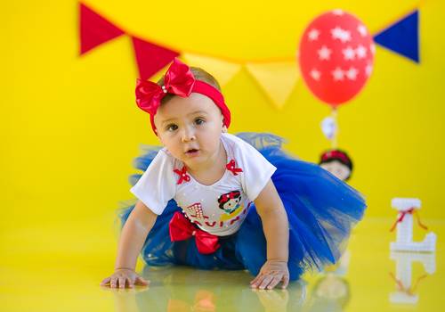 Smash the Cake de Ensaio Infantil Branca de Neve Cute