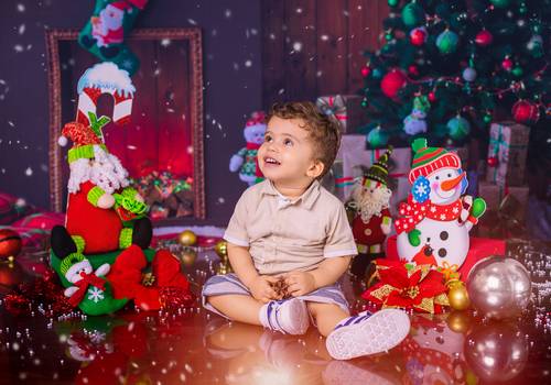 Infantil de Ensaio de Natal do Lorenzo