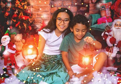 Infantil de Ensaio de Natal família Lorena e Miguel 