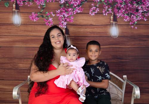 Família de Jana, Rebeca e Nicolas (Especial das mães)