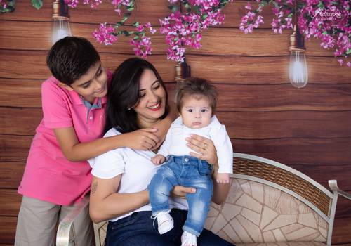 Família de Déborah, Breno e Benício (Especial das mães)