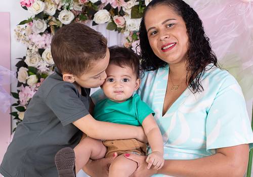 Família de Adriana, Nicolas e Davi (Especial das Mães)