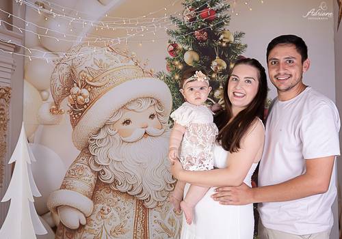 Família de Andreza, Rafael e Manuela (Memórias de Natal)