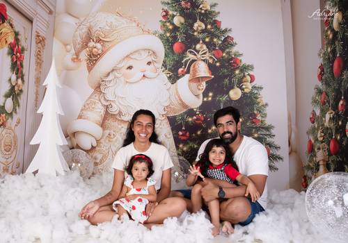 Família de Carla, Diogo, Benjamin e Luiza (Memórias de Natal)