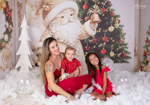 Família de Aline, Sarah e Miguel (Memórias de Natal)