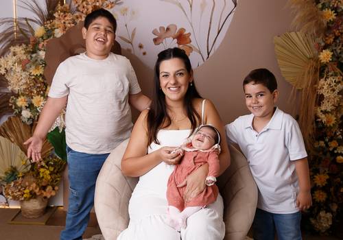 Família de Leila, Bernardo, Benício e Maitê (Especial das Mães)