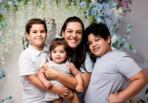 Família de Leila, Bernardo, Benício e Maitê (Especial das Mães)