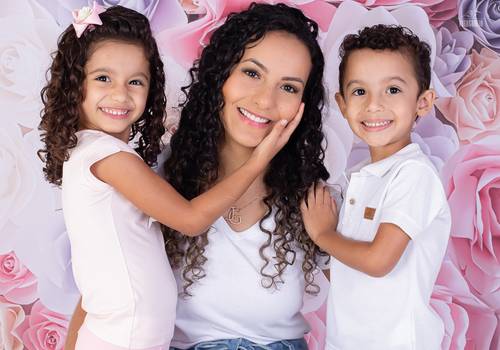 Família de Cris, Júlia e Gabriel (Dia das Mães)