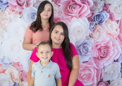 Família de Milene, Davi e Maria Clara (Dia das Mães)