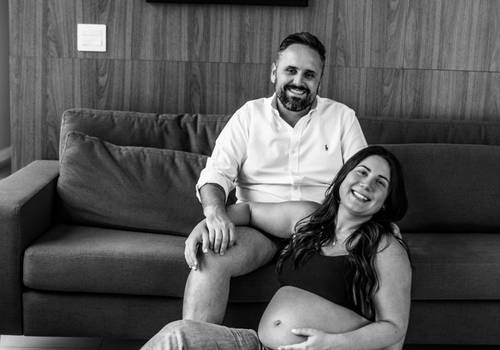 Gestante de Ensaio Fotográfico Gestante e Casal: Serra da Cantareira - Duda e Artur