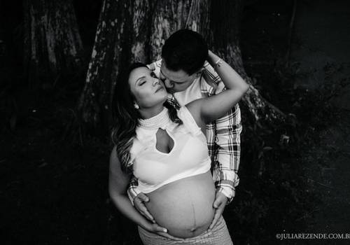 Gestante de Ensaio Fotográfico Gestante: Horto Florestal - Deborah, Diogo e Laura