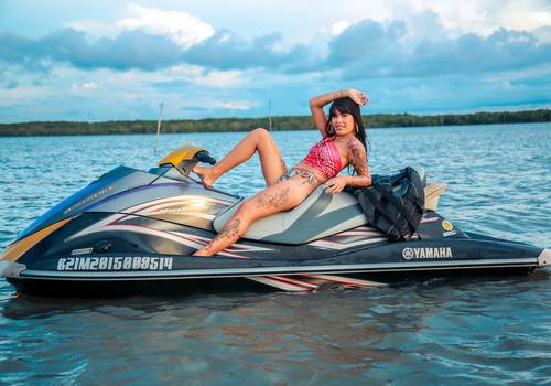 praia sensual moderado  de Ensaio Geovana modelo 