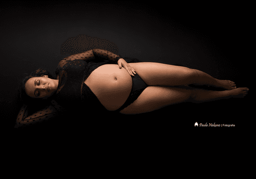 Gestante de Jaqueline à espera de Pedro 