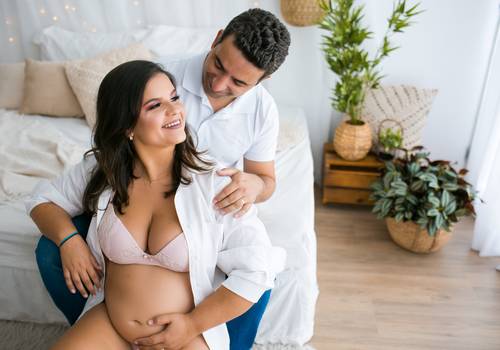 Ensaio Gestante de À espera do Davi