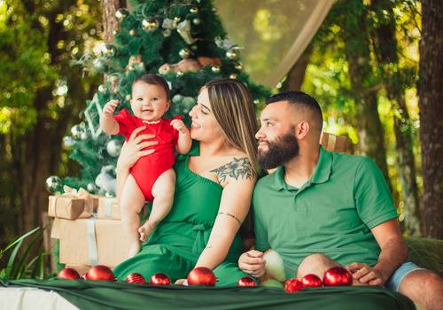 Família de 1° Natal da Maria