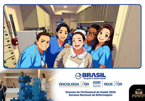 Totem com I. A. (Inteligência Artificial) de Semana do Profissional da Saúde | Hospital Brasil Santo André