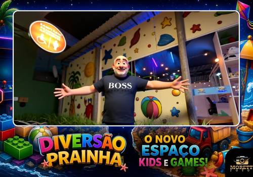Totem com I. A. (Inteligência Artificial) de Inauguração do Espaço Kids do Prainha Buena Onda