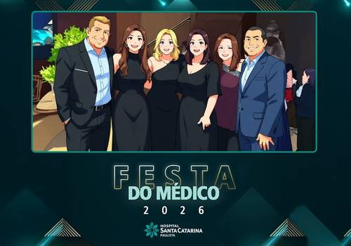 Totem com I. A. (Inteligência Artificial) de Festa do Médico - Hospital Santa Catarina Paulista