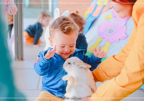 Educação de Páscoa na EMEI Sol Criança, manhã, 14/04