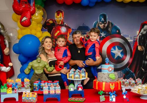Aniversário Infantil  de Aniversário dos Gêmeos Arthur e Bernardo – 3 Aninhos de Super Aventuras!