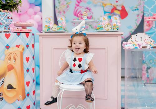 Infantis de Aniversário Infantil Alice 1 aninho