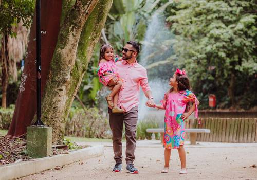 Infantil e Família  de Ensaio Dia dos Pais no Horto Botânico de Niterói