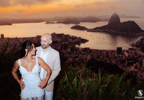 Pré Wedding de Ensaio de Casal no Mirante Dona Marta e Parque Lage - RJ | Nathany e João
