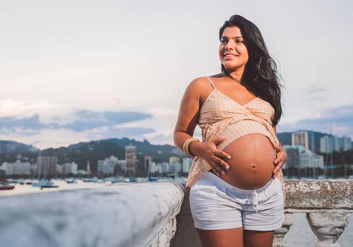 Gestante de Ensaio Lifestyle da Gestação da Daniella