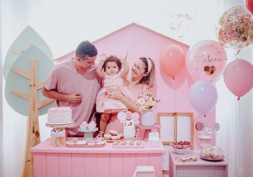 Infantil e Família  de Aniversário no Apartamento - 1 ano da Helena