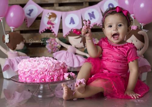 Smash the Cake de 1 aninho de Giovana