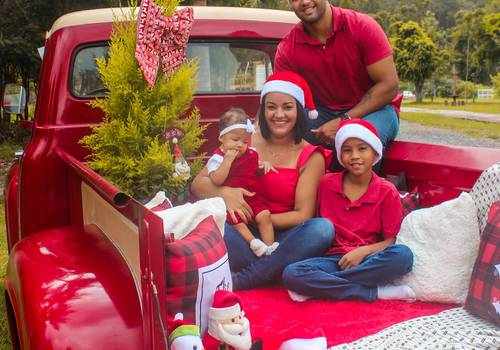 Ensaio de Natal de Tati e família