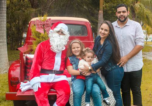 Ensaio de Natal de Aline e família