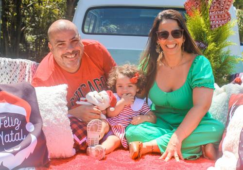 Ensaio de Natal de Ju e família