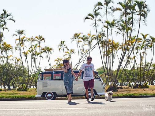 Ensaios de Casal de Ensaio de Casal: Lion + Kombi Juno + Carla + Leandro