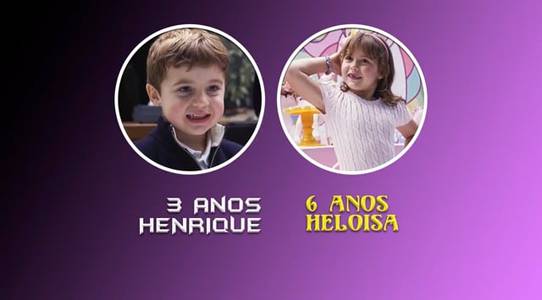 Infantis de 6 anos Heloisa 3 anos Henrique