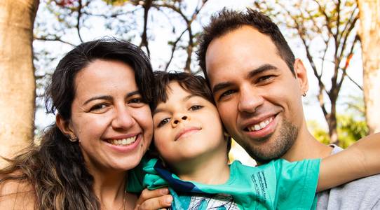família de Juntos! Liane, Fábio e Filipe
