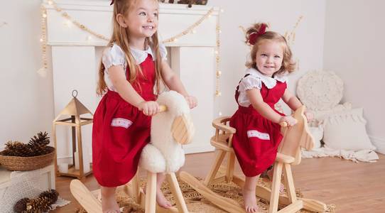 Mini-ensaios de Maria Luisa e Maria Julia - Natal