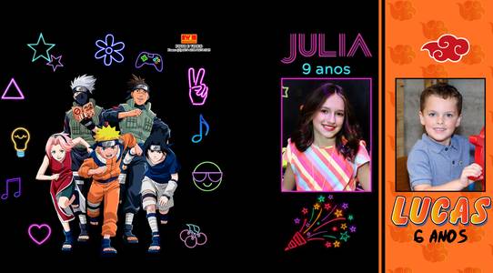 Festas infantis de 9 anos Julia 6 anos Lucas