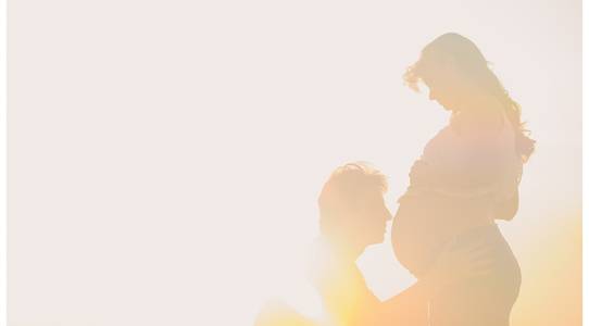 Gestante de Esperando Bernardo, com Lilian e Jamil