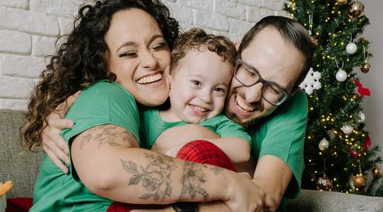 Família de Natal Paulo e Família