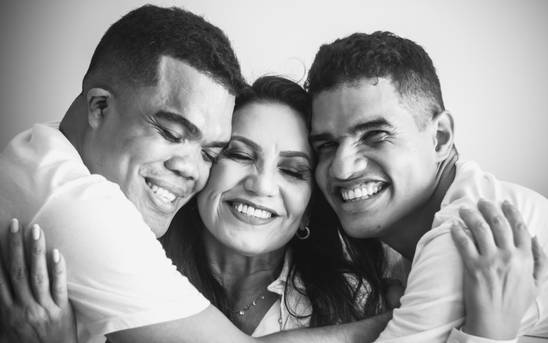 Em família de Sidney, Vanda e Gabriel