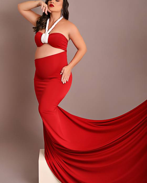 Gestante (Estúdio) de Sabrina - Ensaio Duplo