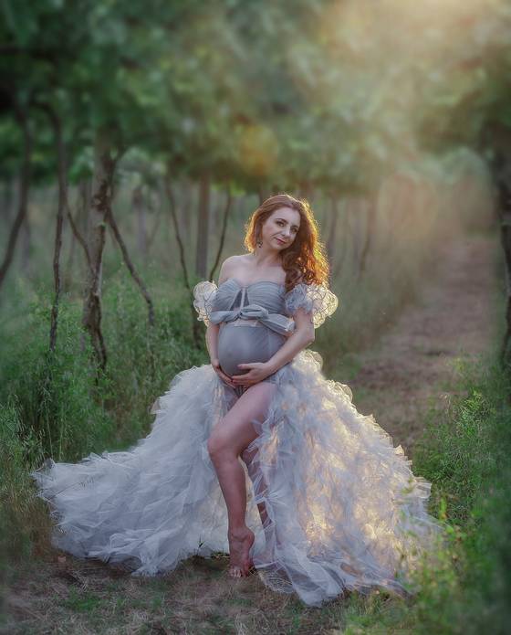 Gestante  de Juliane a espera de sua segunda filha.