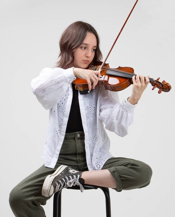 Músico de Ensaio Violinista Susana