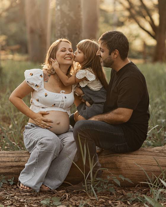 Ensaio Gestante de Daiani, André e Lívia - à espera de Júlia