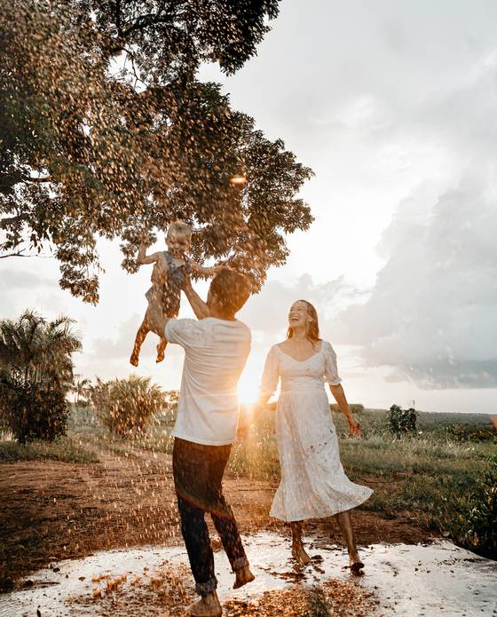 Ensaio Família de Dhyana, Lia, Levi e Deivão