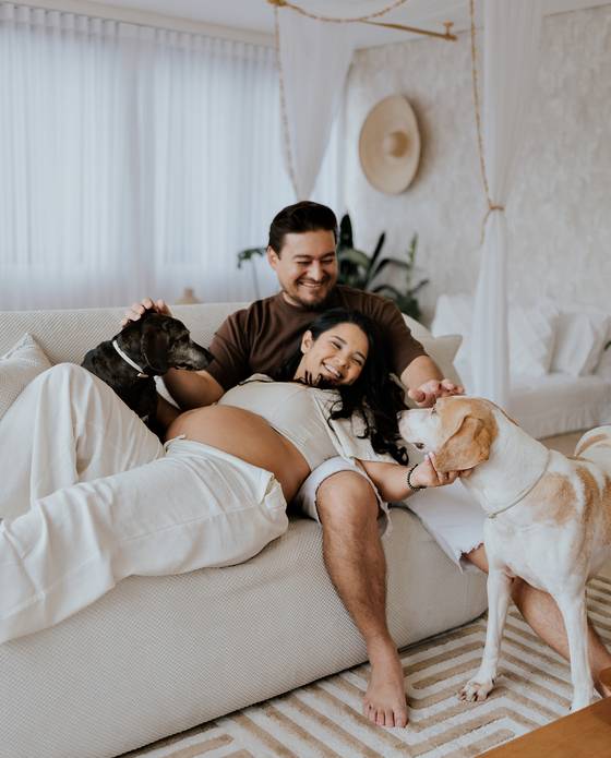 Ensaio Gestante de Espera de Nicolas - Karen e Nilson + Dogs