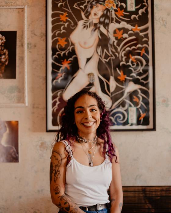 Retrato corporativo de Sessão Profissional Tatuadora